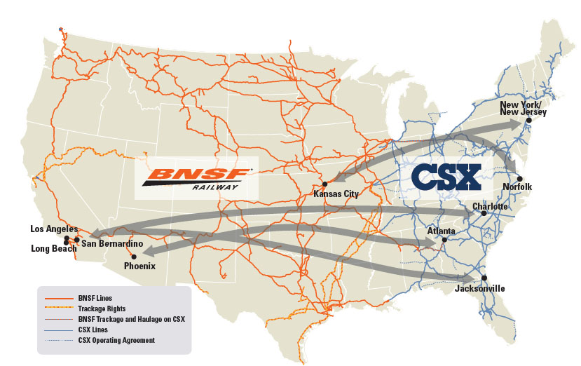 BNSF CSX Rail Map